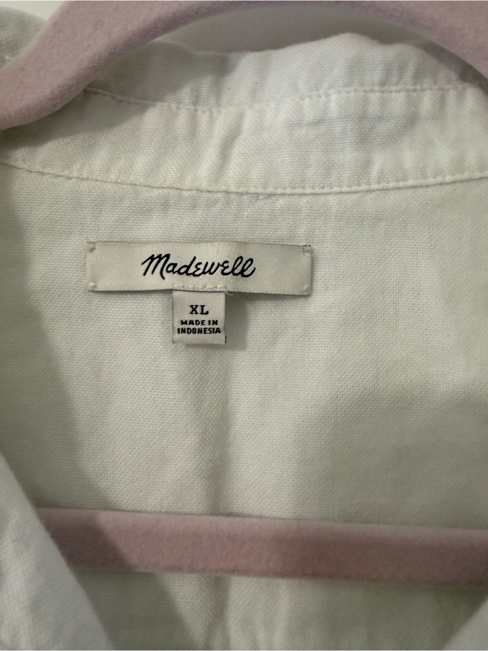 Madewell White Tie-Front Shirt F3219 XL Button Down 100% Cotton Beachy Top - Picture 4 of 5